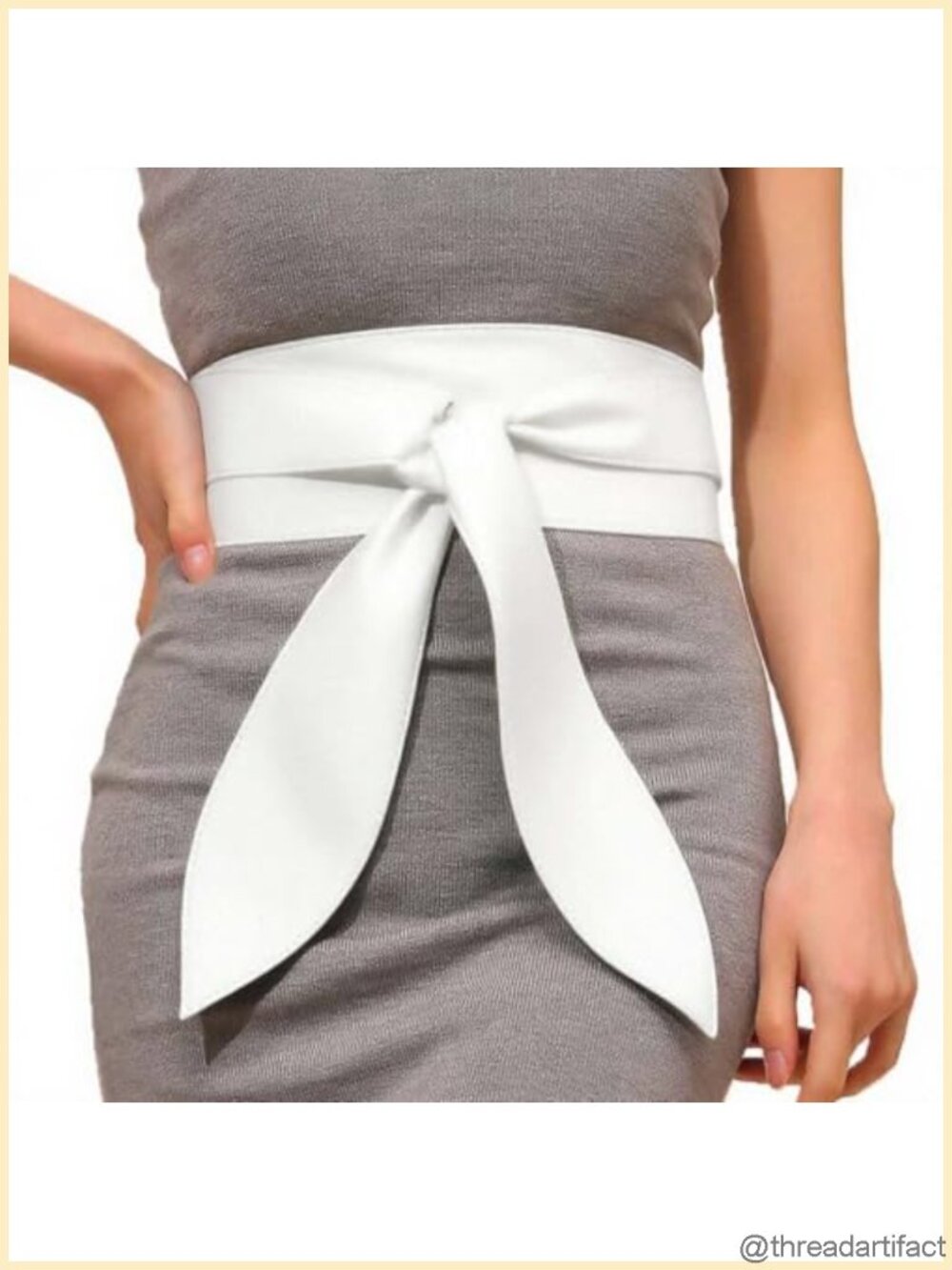 Wide Leather & Polyester Obi Waist Belt Wrap Corset Cinch for Women